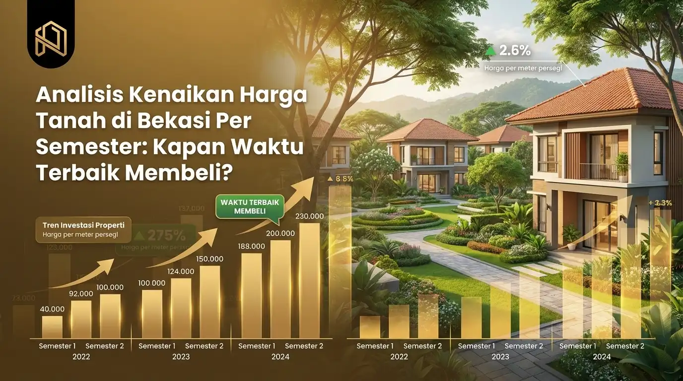 analisis kenaikan harga tanah di bekasi per semester kapan waktu terbaik membeli?